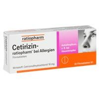 Cetirizin-Ratiopharm Bei Allergien 10 Mg Filmtabl. Filmtabletten